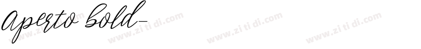 Aperto bold字体转换